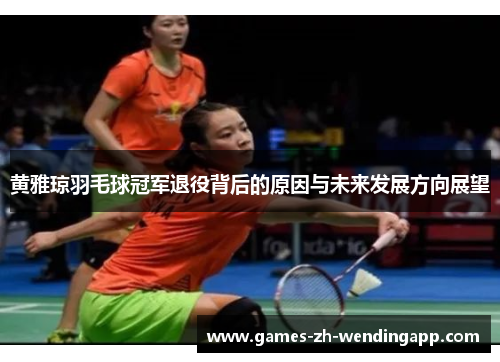 黄雅琼羽毛球冠军退役背后的原因与未来发展方向展望